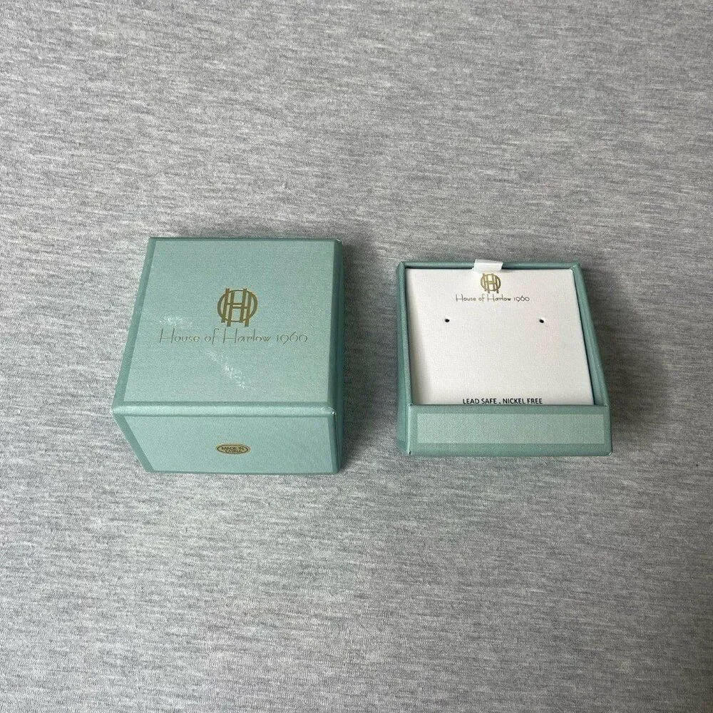 House of Harlow 1960 Jewelry / Earrings Blue Gift Box